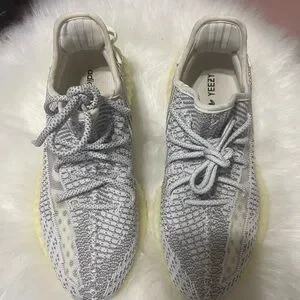 Yeezy Silver Gray Athletic Shoes with Knit Upper Adidas Yeezy Yeezy Knit Runner  main image 2